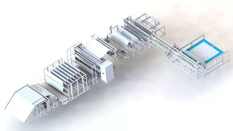 富怡拷邊被芯自動化生產線